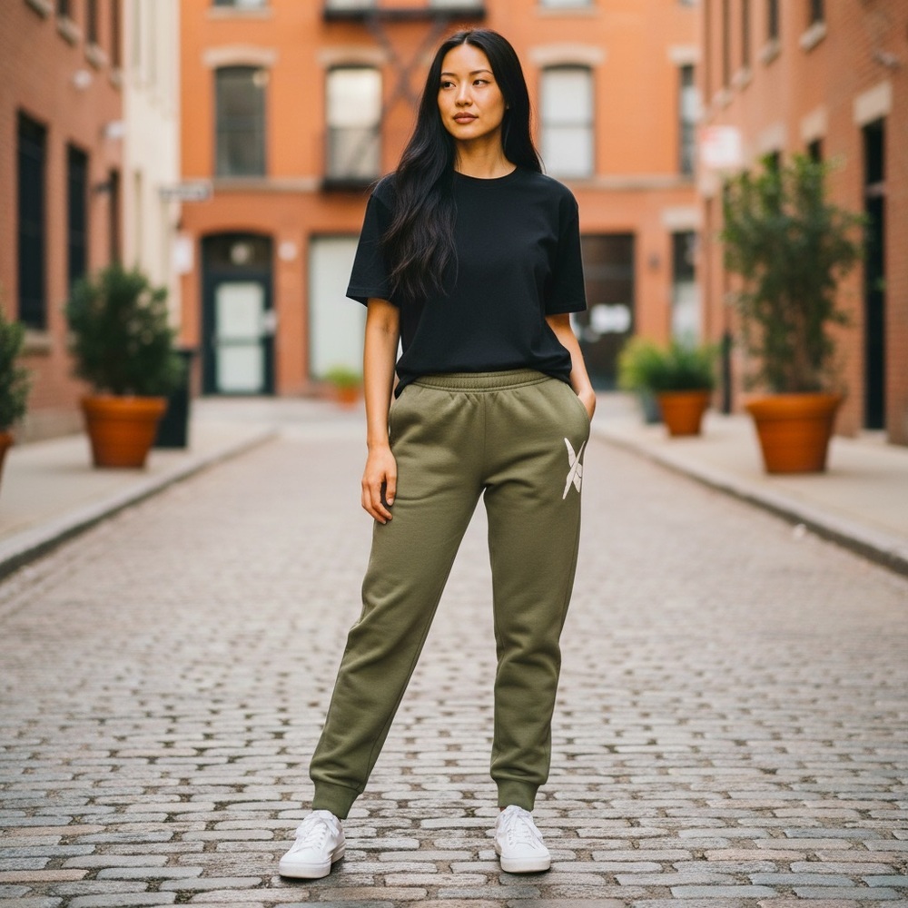 Reebok Women’s Olive Green Jogger Pants Size XL 18-20 Sweatpants